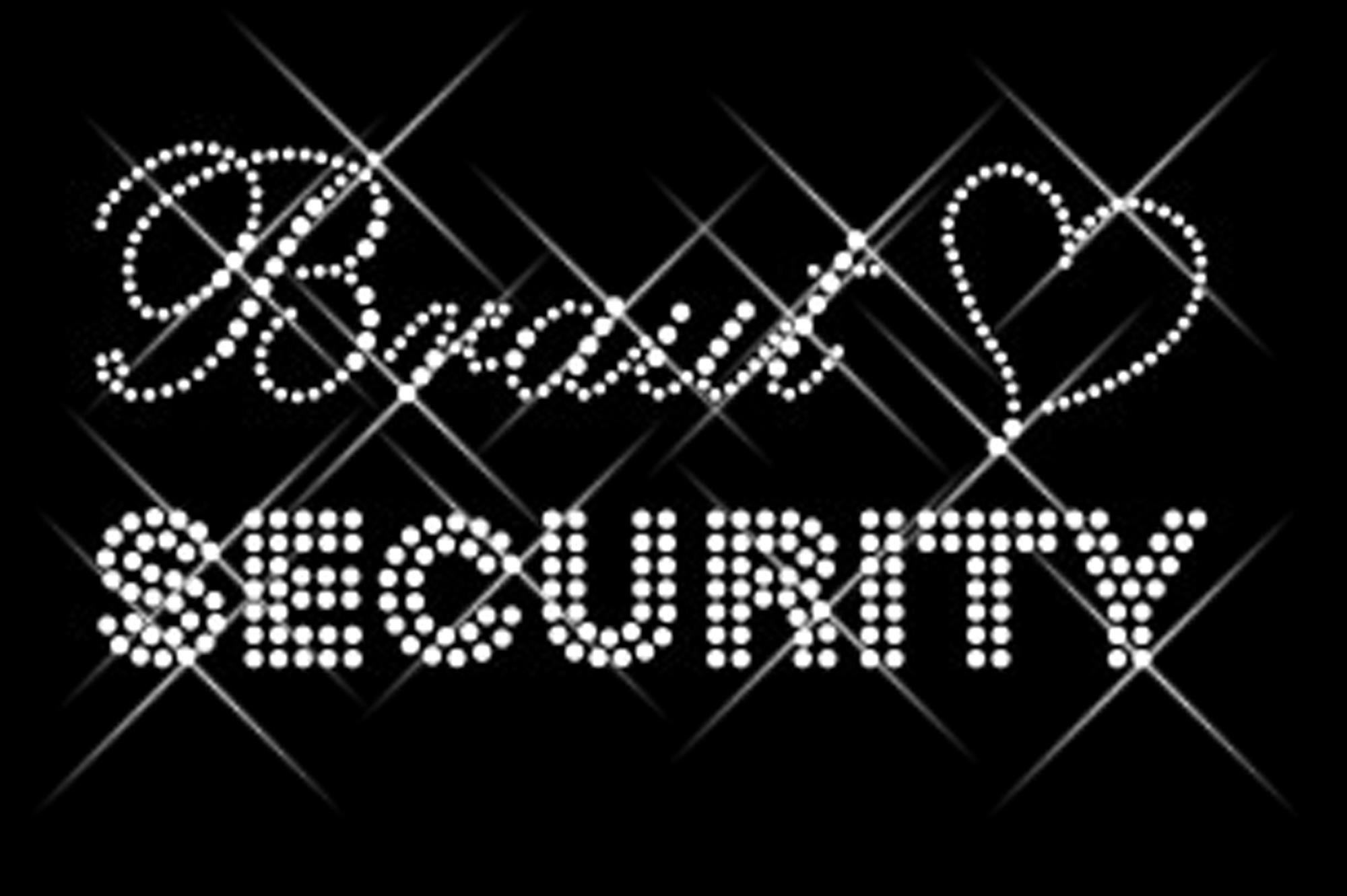 Strassstein Motiv "Braut Security" (LX1645) Strassstein Motiv "Braut Security" (LX1645)