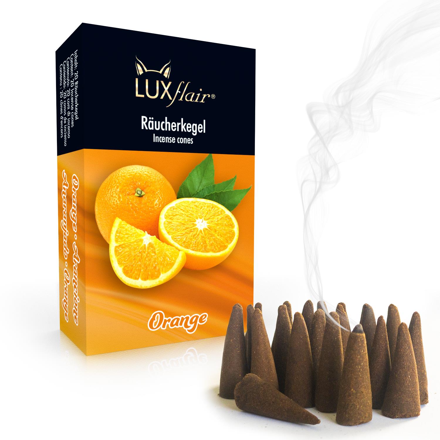 Räucherkegel Orange - 20 Stück Räucherkegel Orange - 20 Stück