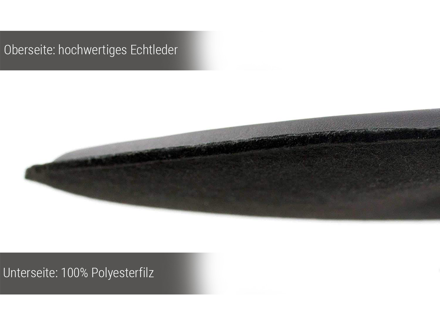 Echt-Leder Sitzkissen oval in schwarz (LX2036)