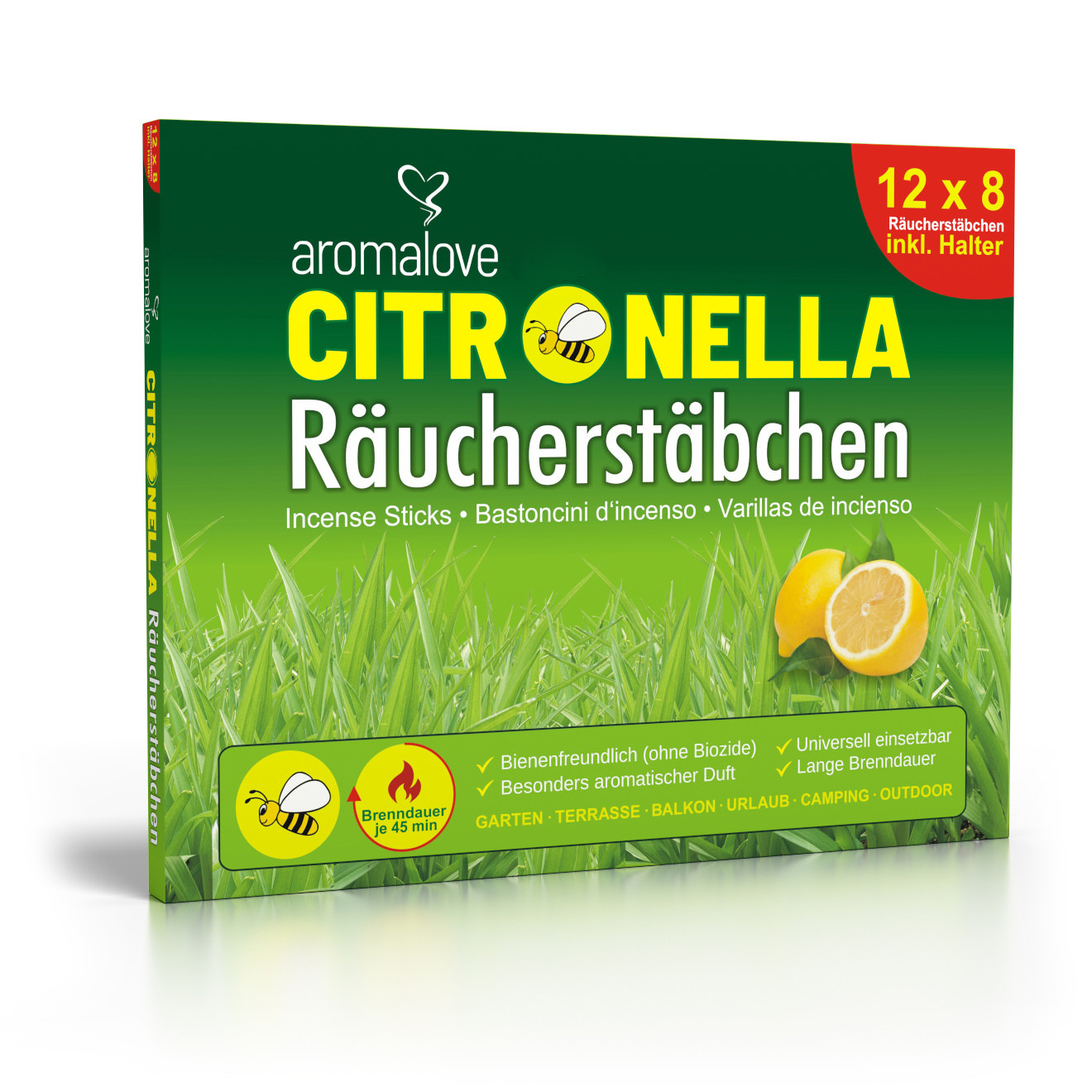 96x Citronella Räucherstäbchen inkl. Räucherstäbchenhalter (LX2050) 96x Citronella Räucherstäbchen inkl. Räucherstäbchenhalter (LX2050)