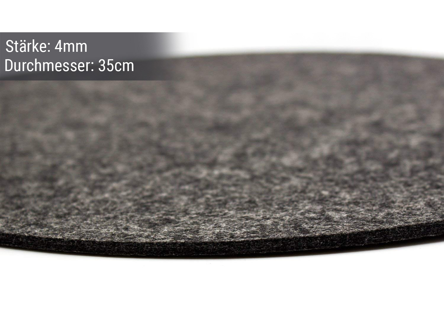6er Filz-Platzset anthrazit, rund Ø 35cm (LX2015-6er)