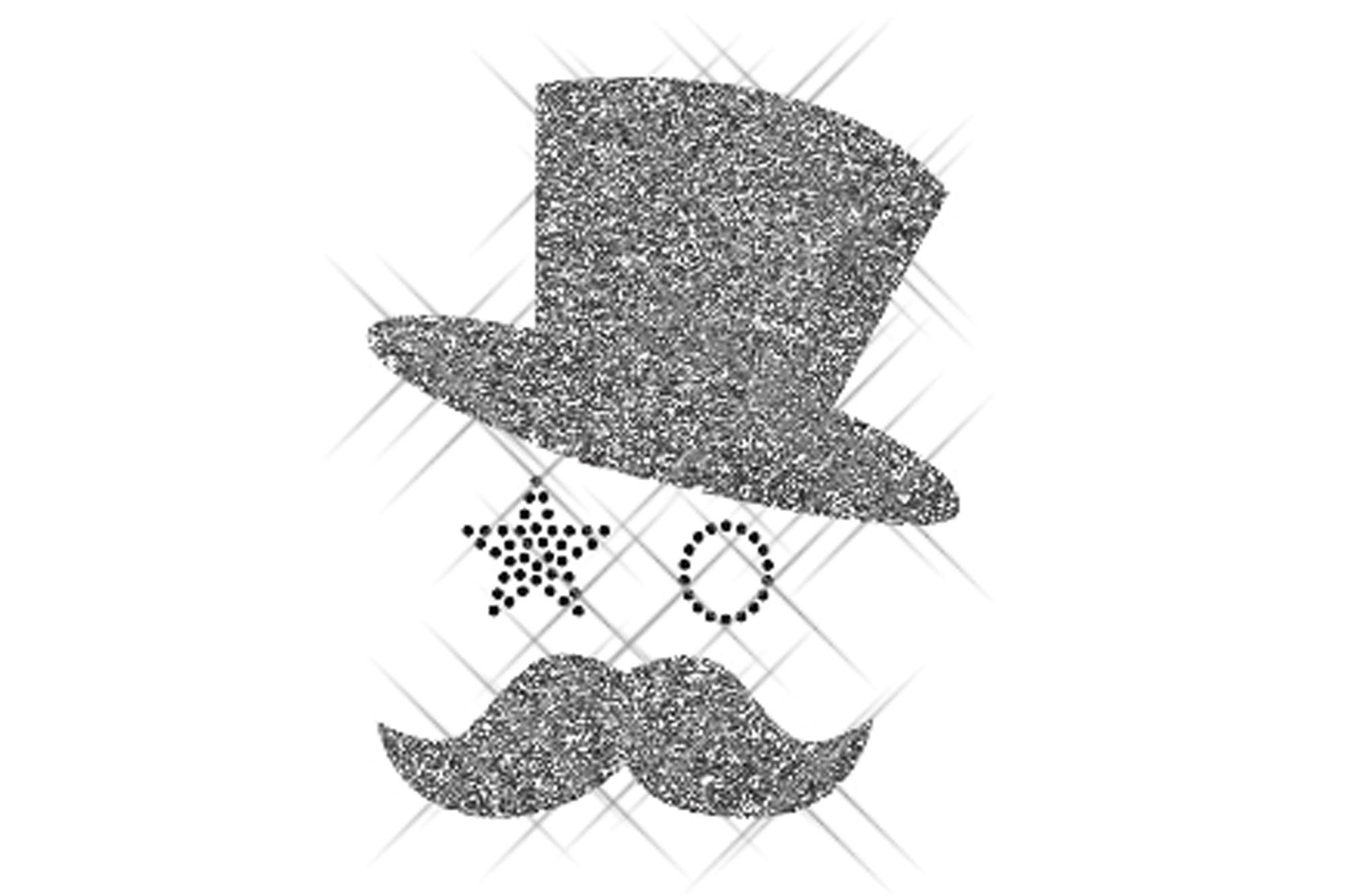 Strassstein Motiv "Mustache Man" (LX1669) Strassstein Motiv "Mustache Man" (LX1669)