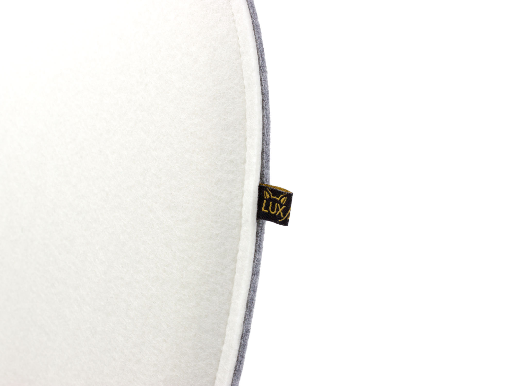 Filz Sitzkissen oval für Eames in cremeweiß und graumeliert (LX2148)